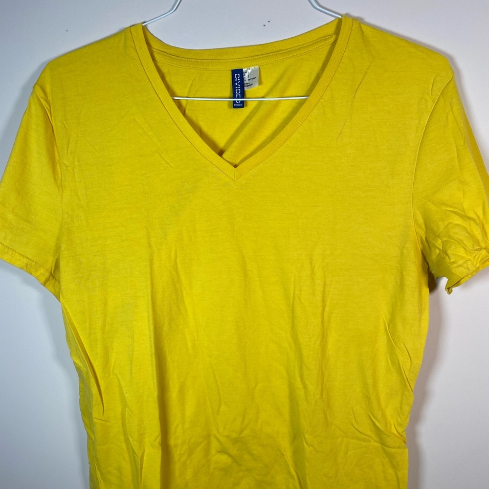 Yellow V Neck T Shirt